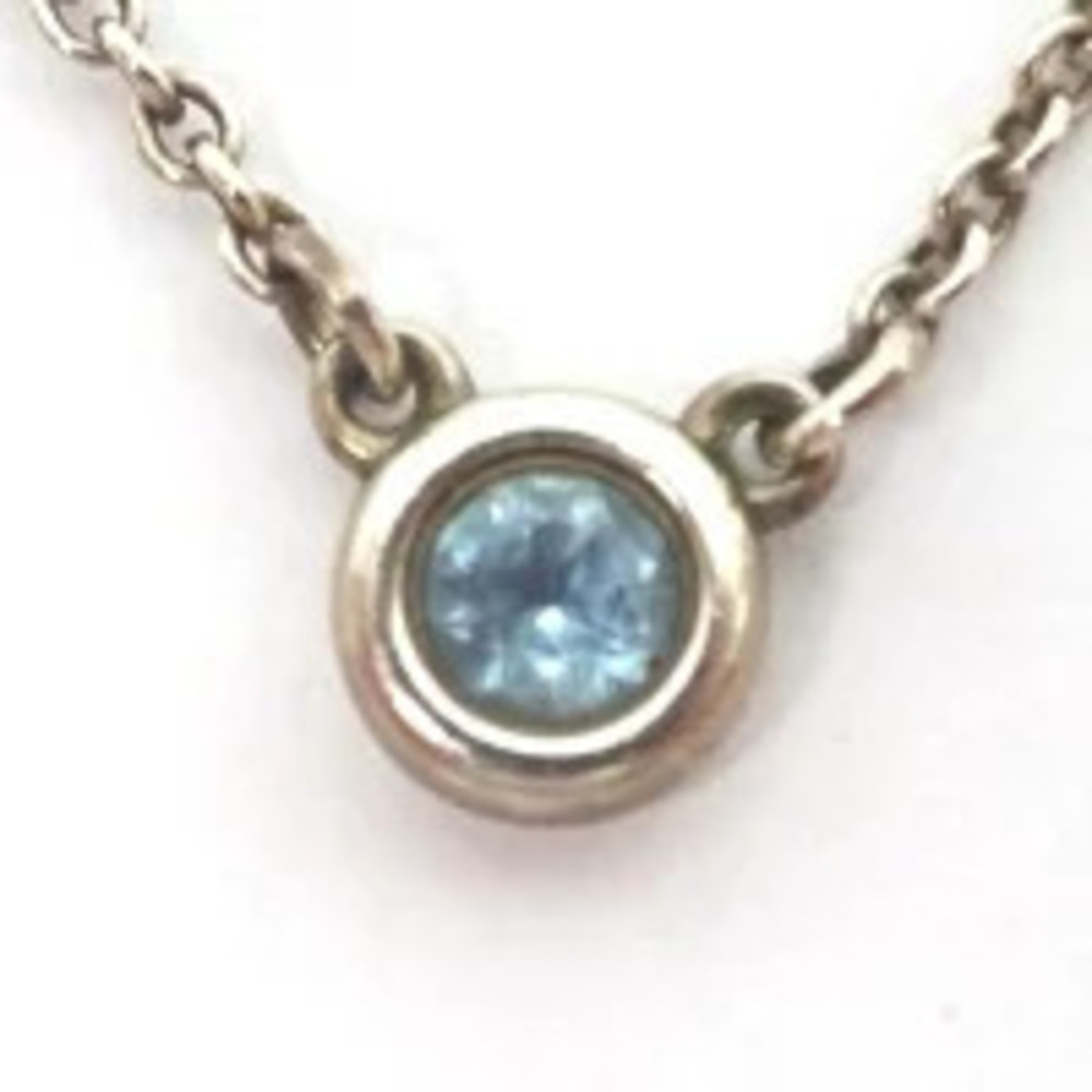 Tiffany Co By the Yard Necklace Aquamarine Silver tone TIFFANY Co